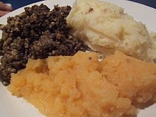 Haggis neeps and tatties